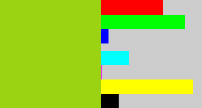 Hex color #9bd313 - slime green
