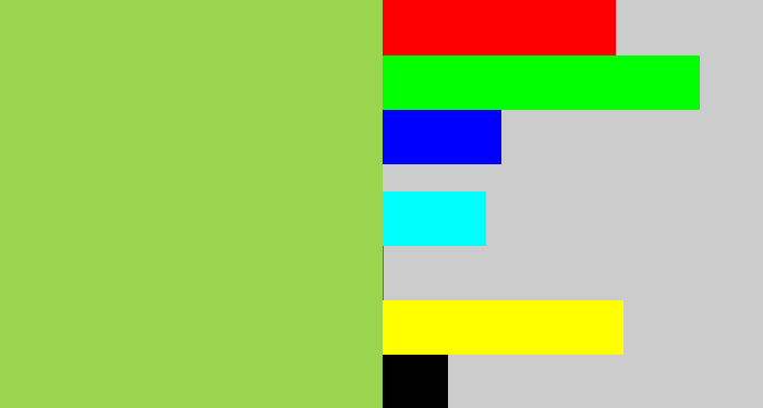 Hex color #9bd44f - kiwi green
