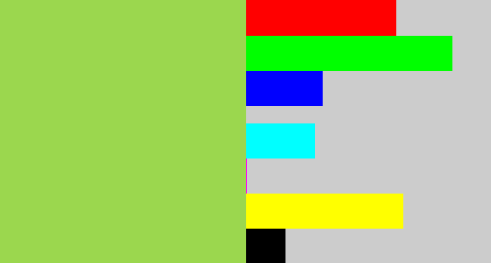 Hex color #9bd74e - kiwi green