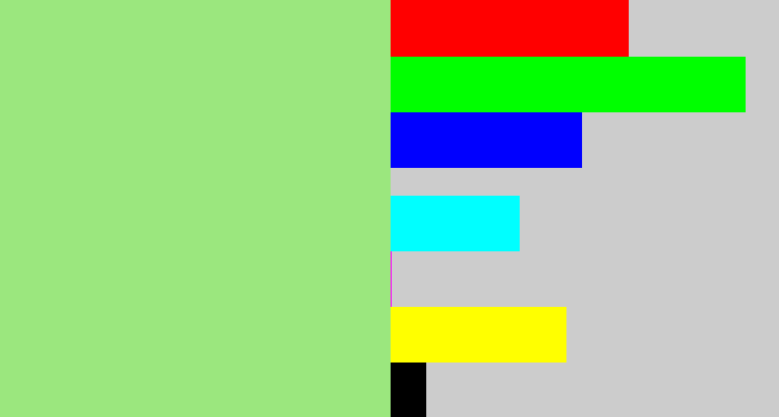 Hex color #9be77e - light green