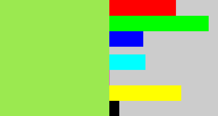 Hex color #9be950 - kiwi
