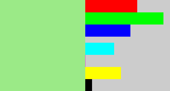 Hex color #9bea87 - light green