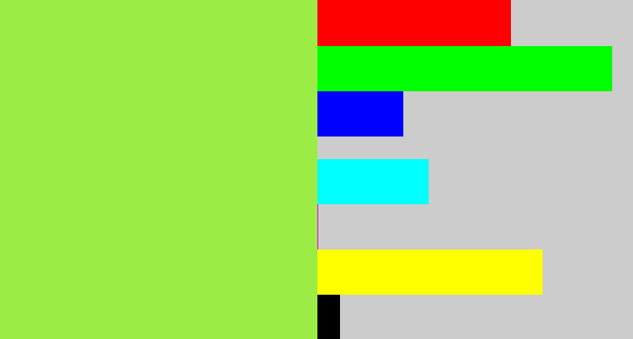 Hex color #9bed45 - kiwi