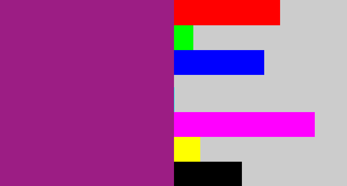 Hex color #9c1d84 - warm purple