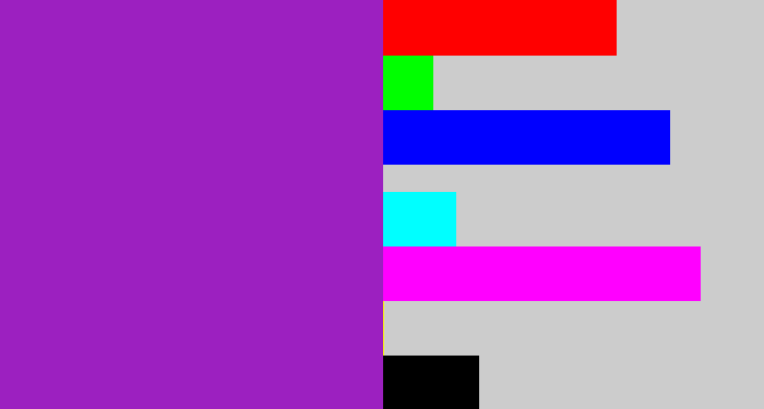 Hex color #9c20c0 - barney