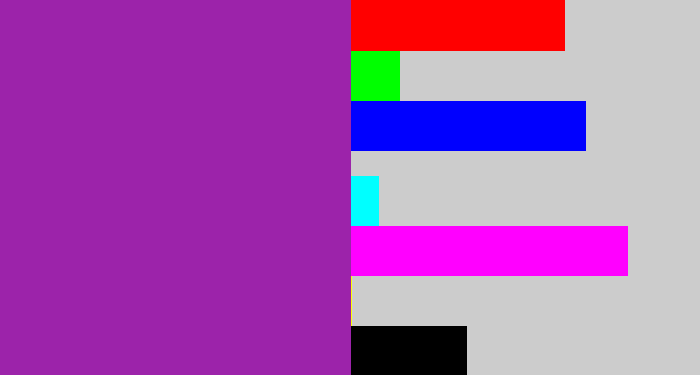 Hex color #9c23aa - barney