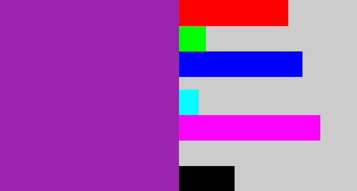 Hex color #9c25b0 - barney