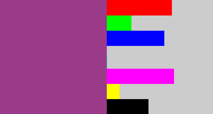 Hex color #9c3a8a - warm purple