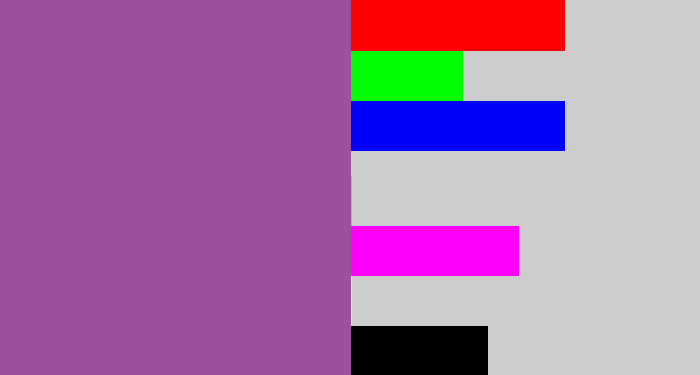 Hex color #9c519c - medium purple