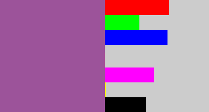 Hex color #9c539a - purpleish