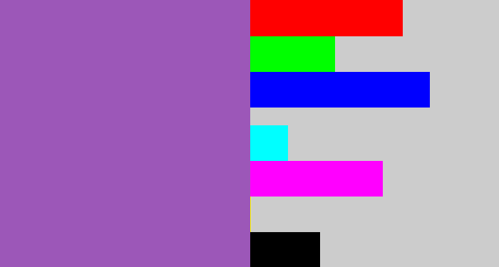 Hex color #9c57b8 - amethyst
