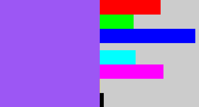 Hex color #9c57f4 - lighter purple