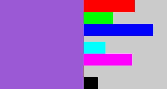 Hex color #9c59d4 - amethyst