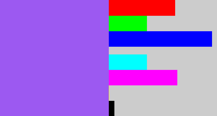 Hex color #9c59f1 - lighter purple