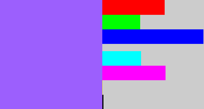 Hex color #9c5ffd - lighter purple