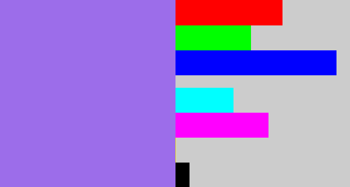 Hex color #9c6dea - lighter purple