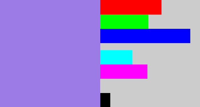 Hex color #9c7be6 - perrywinkle