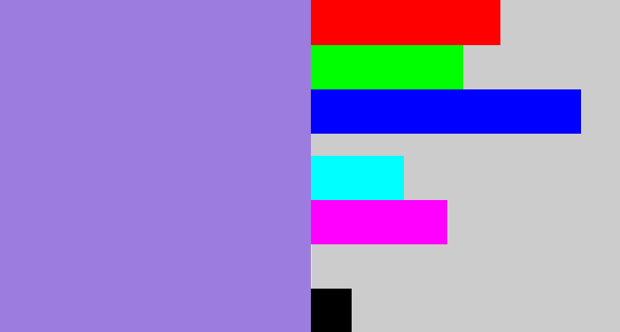 Hex color #9c7ddf - perrywinkle