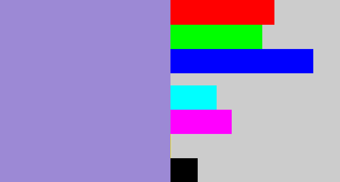 Hex color #9c89d5 - perrywinkle