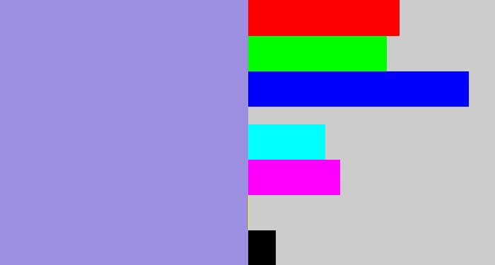 Hex color #9c8fe2 - perrywinkle