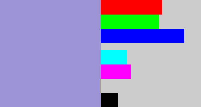 Hex color #9c94d4 - perrywinkle