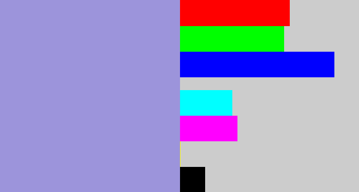 Hex color #9c94db - perrywinkle