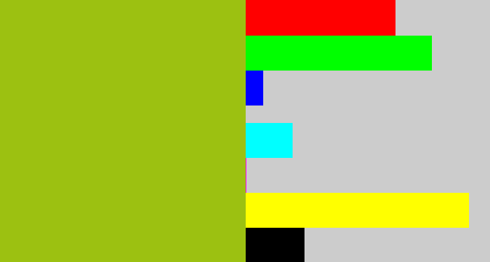 Hex color #9cc111 - gross green