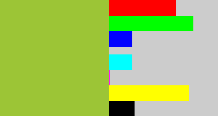 Hex color #9cc536 - sick green