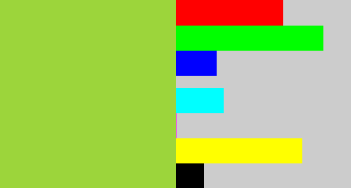 Hex color #9cd53b - kiwi green