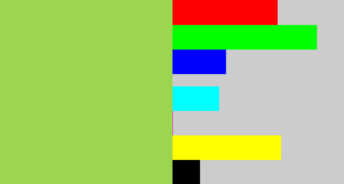 Hex color #9cd54e - kiwi green