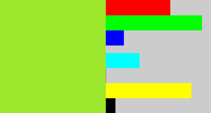 Hex color #9ce72b - kiwi green