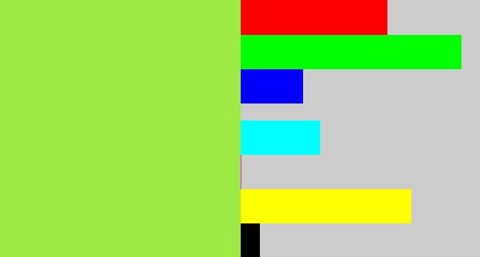 Hex color #9cea43 - kiwi
