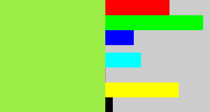Hex color #9cec46 - kiwi