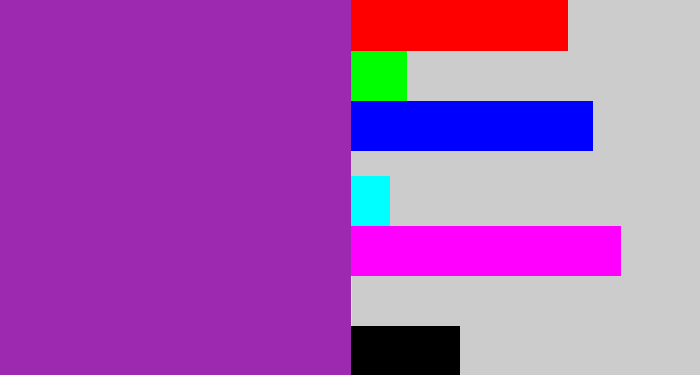 Hex color #9d29b0 - barney