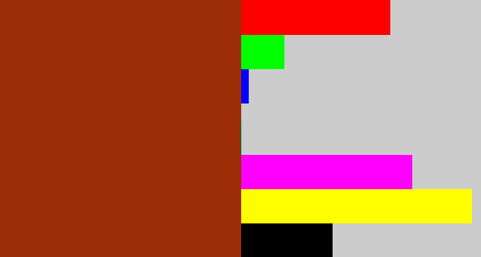 Hex color #9d2d07 - auburn