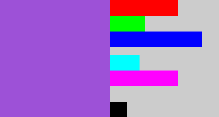 Hex color #9d51d7 - lightish purple