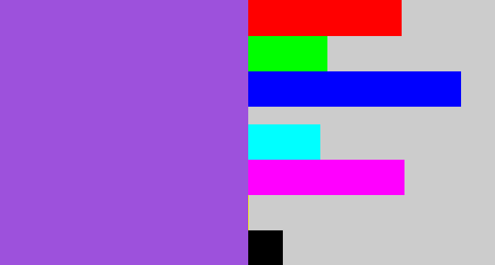 Hex color #9d51dc - lightish purple