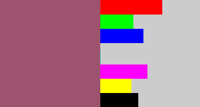 Hex color #9d536d - light plum