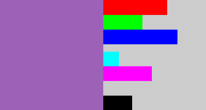 Hex color #9d61b8 - amethyst