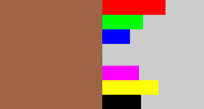 Hex color #9d6546 - earth
