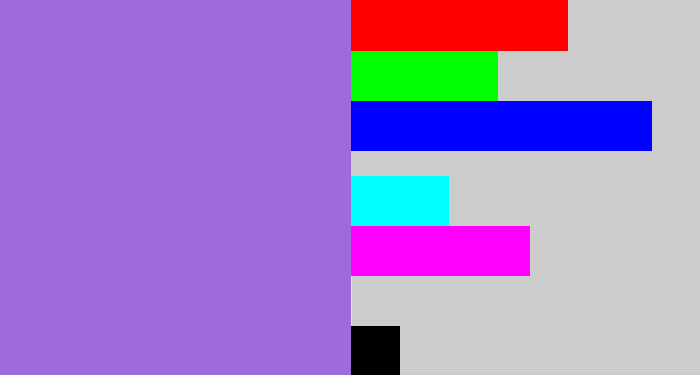 Hex color #9d6bdb - lightish purple