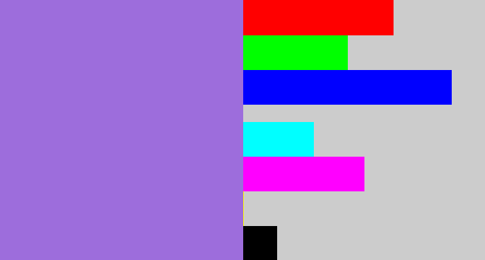 Hex color #9d6ddc - lightish purple