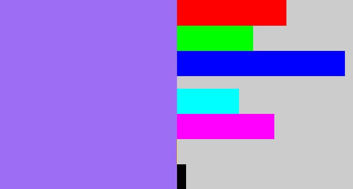 Hex color #9d6df3 - lighter purple