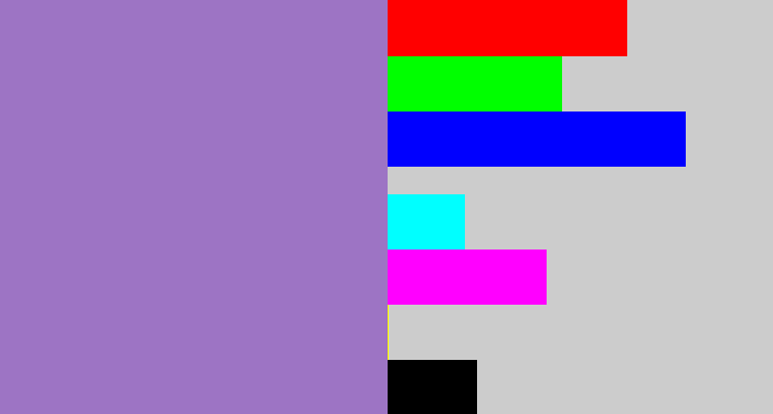 Hex color #9d74c4 - deep lilac