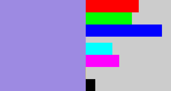 Hex color #9d8ae2 - perrywinkle