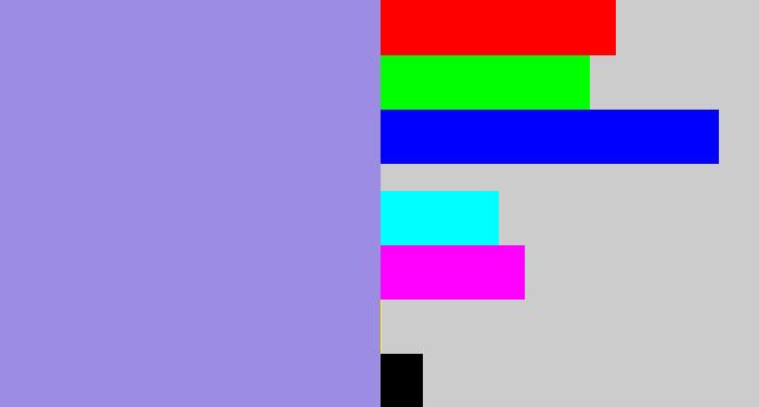 Hex color #9d8de2 - perrywinkle