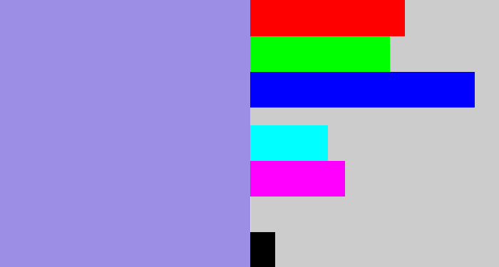 Hex color #9d8ee5 - perrywinkle