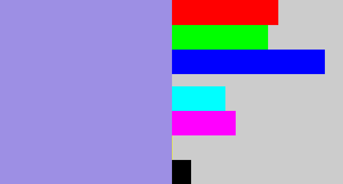 Hex color #9d8fe4 - perrywinkle