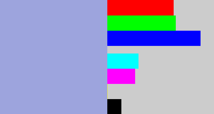Hex color #9da4dd - light grey blue