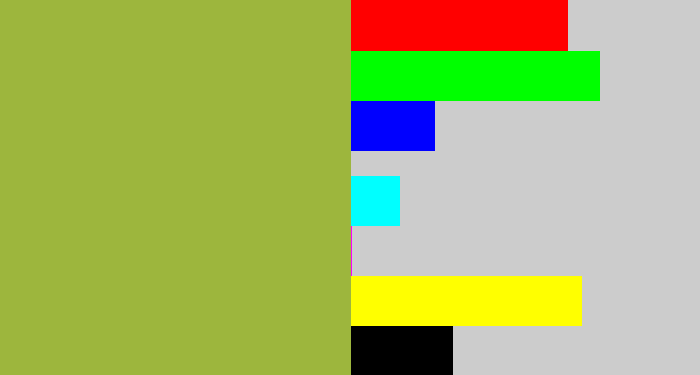 Hex color #9db63d - booger